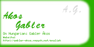 akos gabler business card