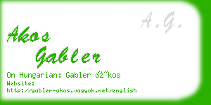 akos gabler business card